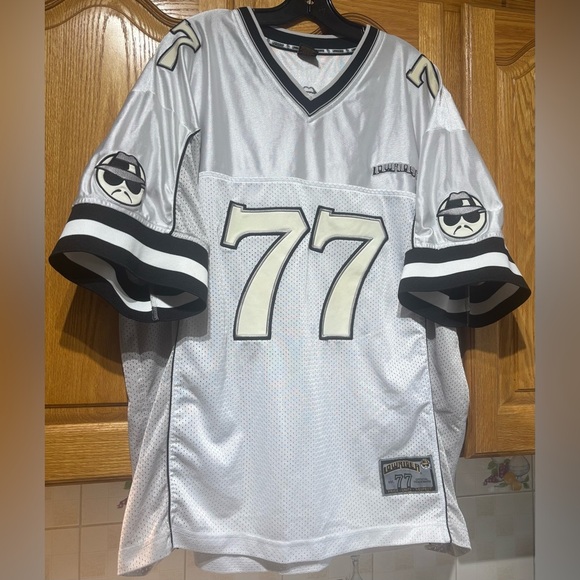 Vintage Y2K Lowrider Magazine #77 Football Jersey Chicano LA Raiders Men's XXL - Picture 2 of 11